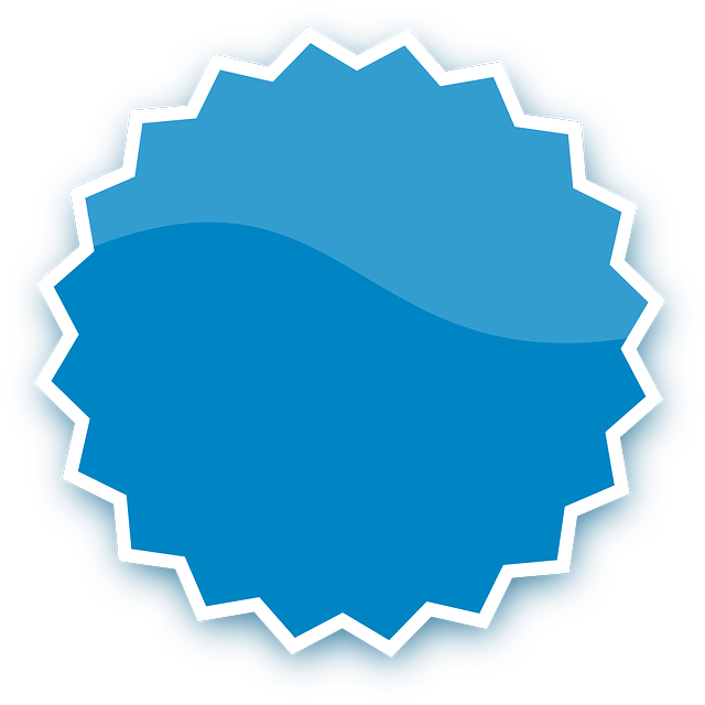 Blauw badge Transparant PNG