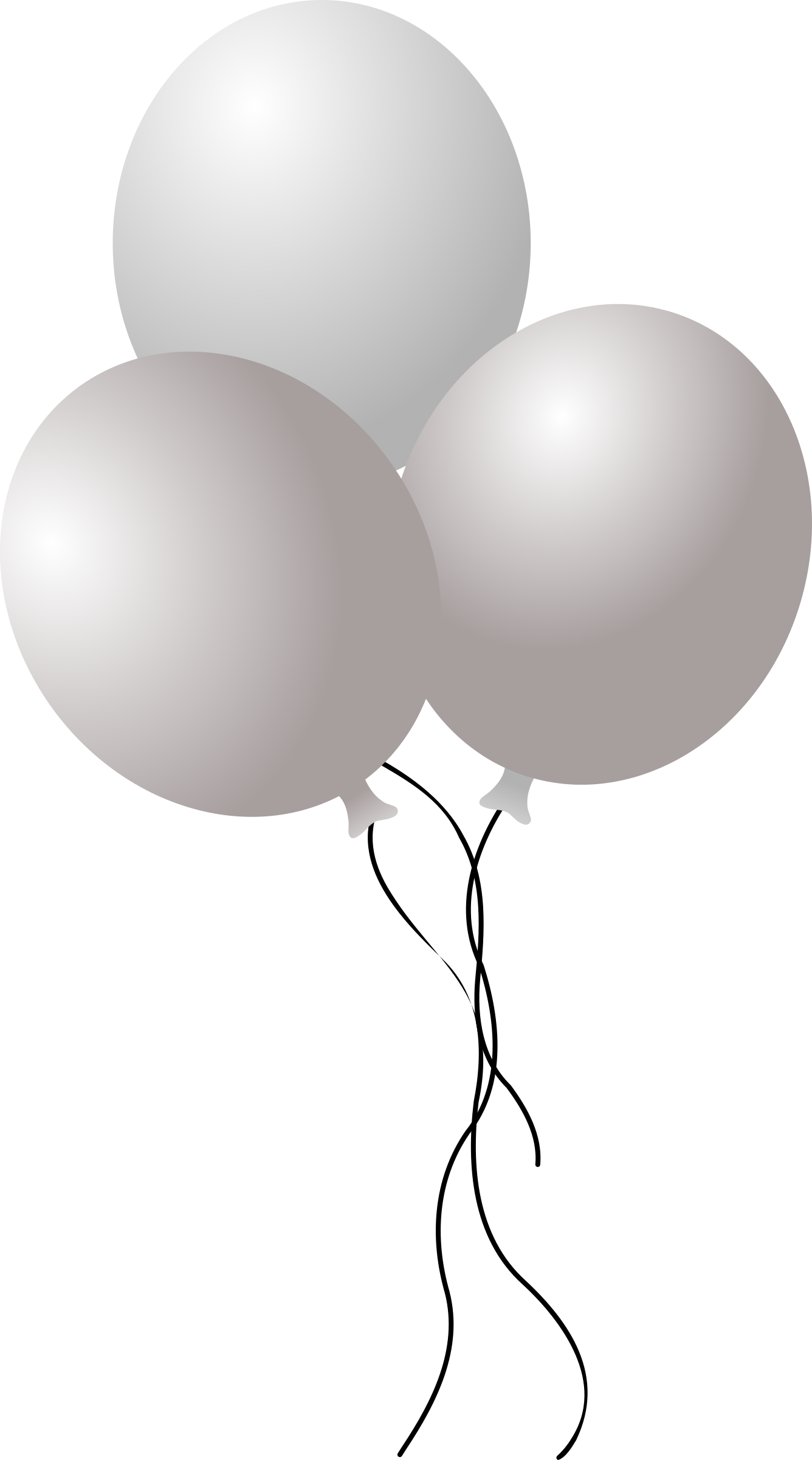 White Balloon Vector Transparent PNG