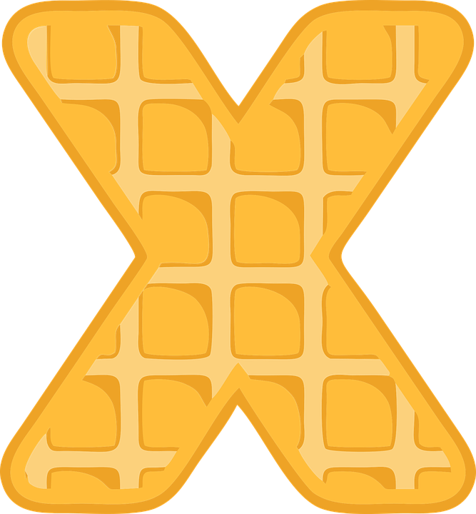 X Letter PNG Background Image