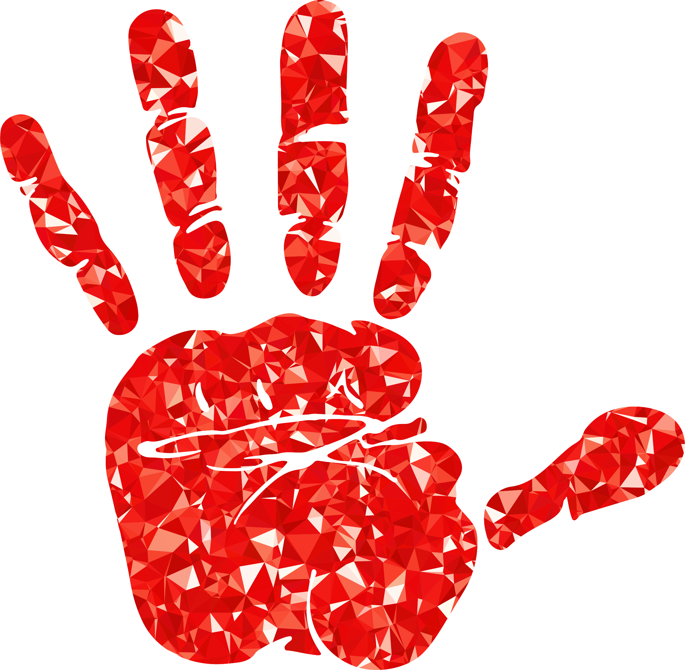 Abstract Bloody Hand Transparent PNG