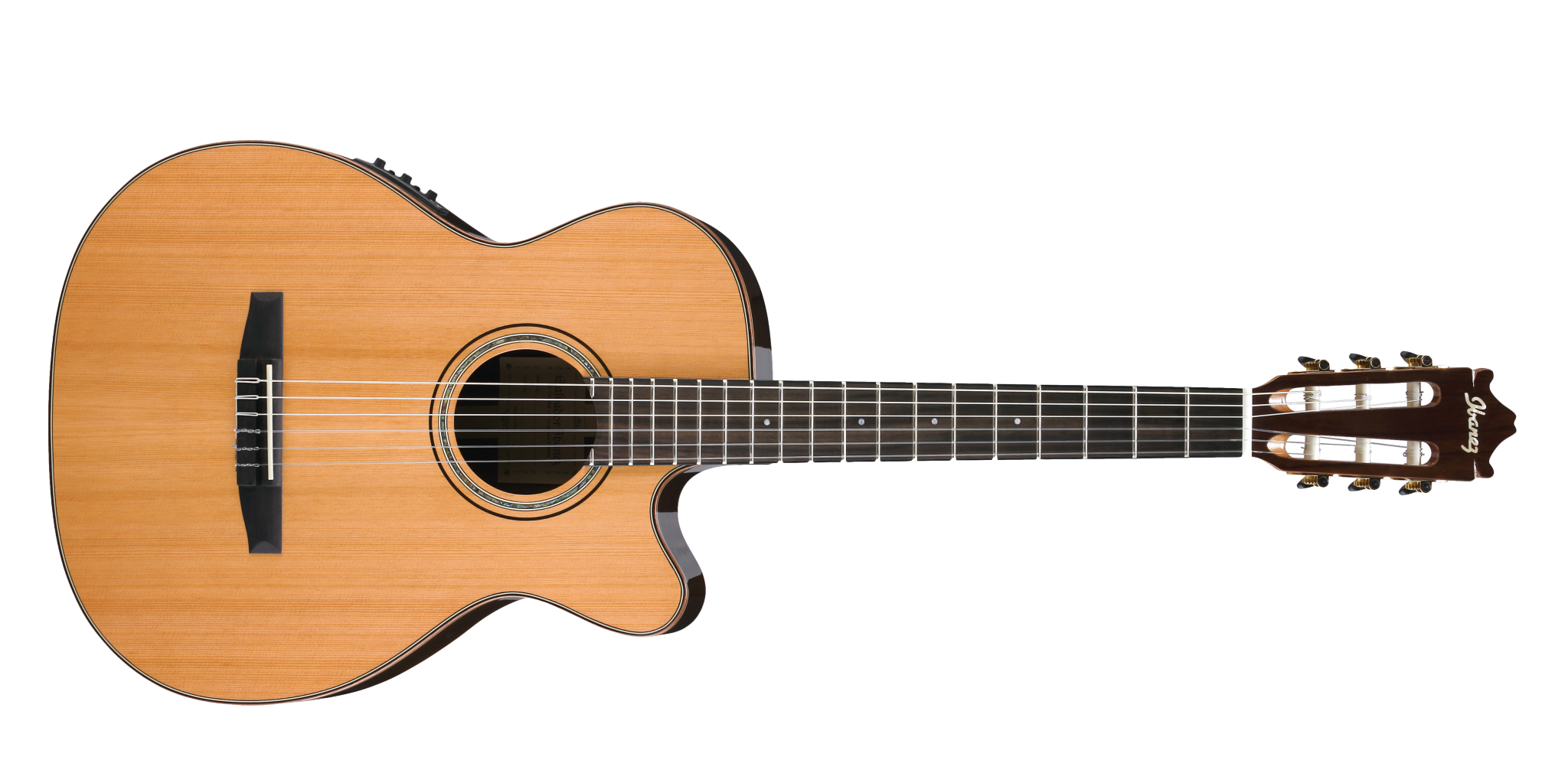 Акустическая гитара деревянная прозрачная PNG