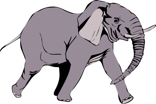 African Vector Elephant PNG File