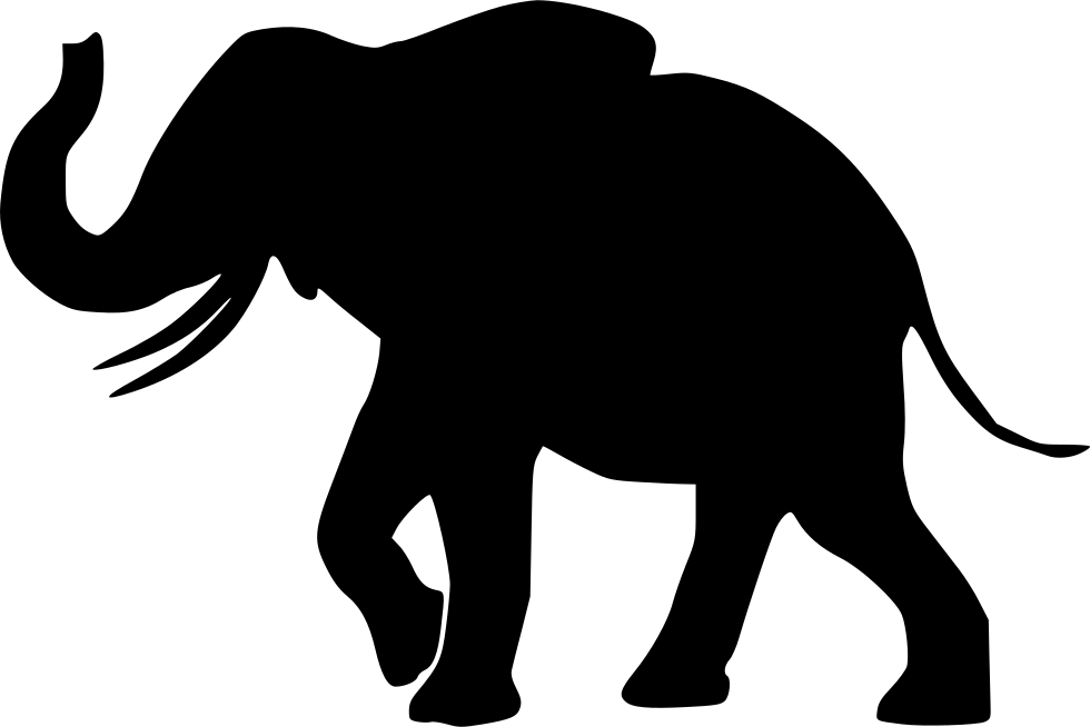 African Vector Elephant PNG Image