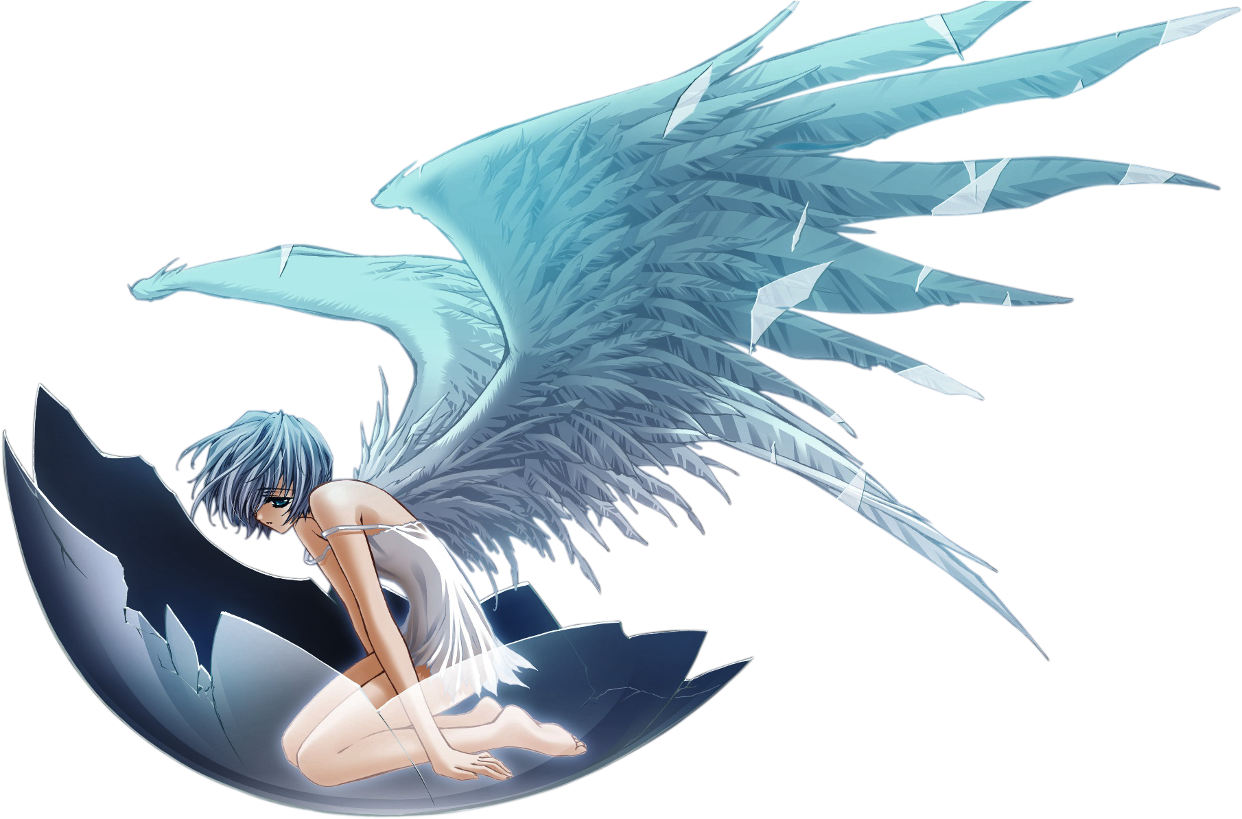Angel anime girl PNG Transparent Image