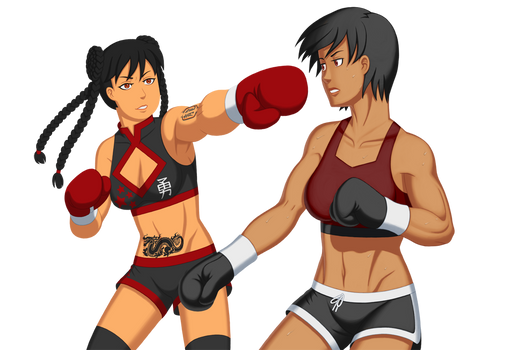 Anime Boxer Femme PNG