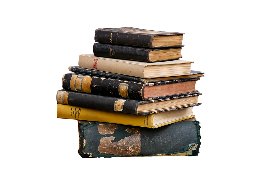 Antique Book Stack PNG Clipart