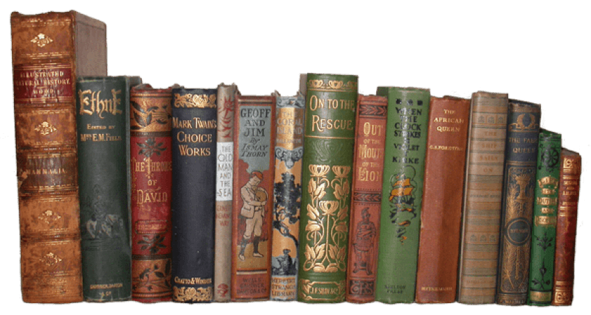 Antique Pila de libros PNG HD