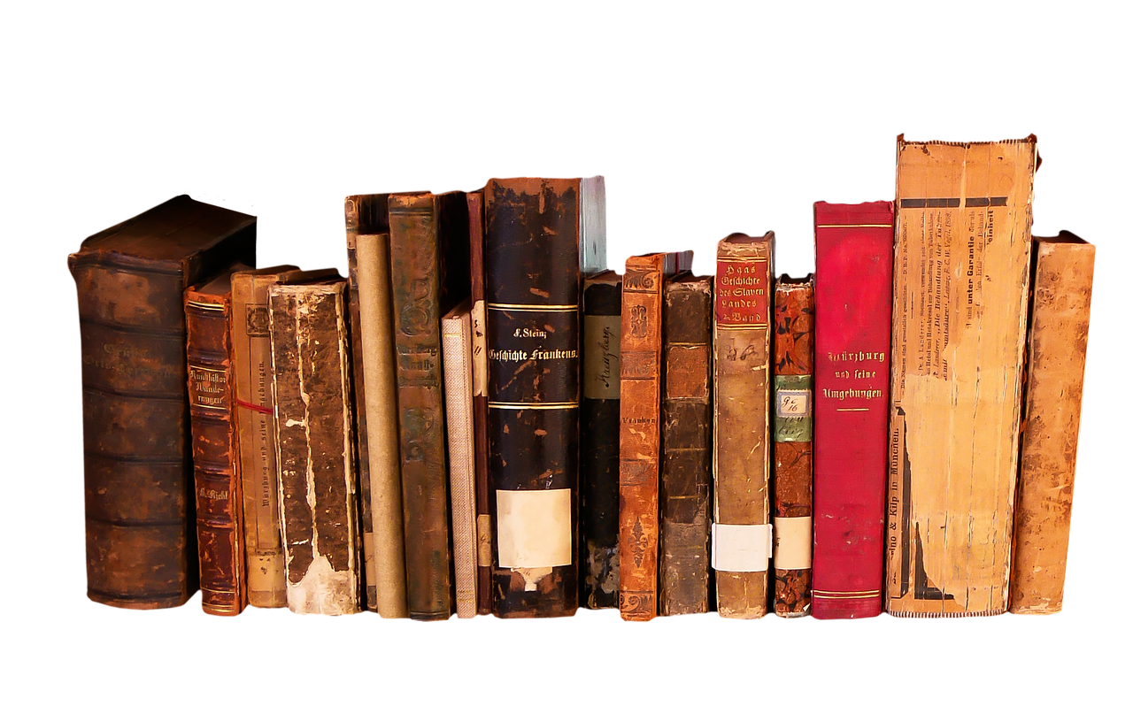 Antique Pila de libros PNG Transparent Image