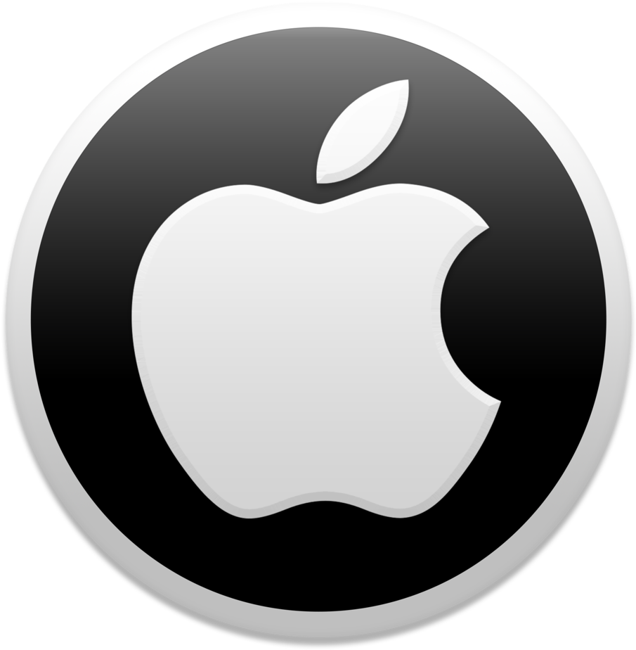 Archivo PNG de logotipo de manzana gris