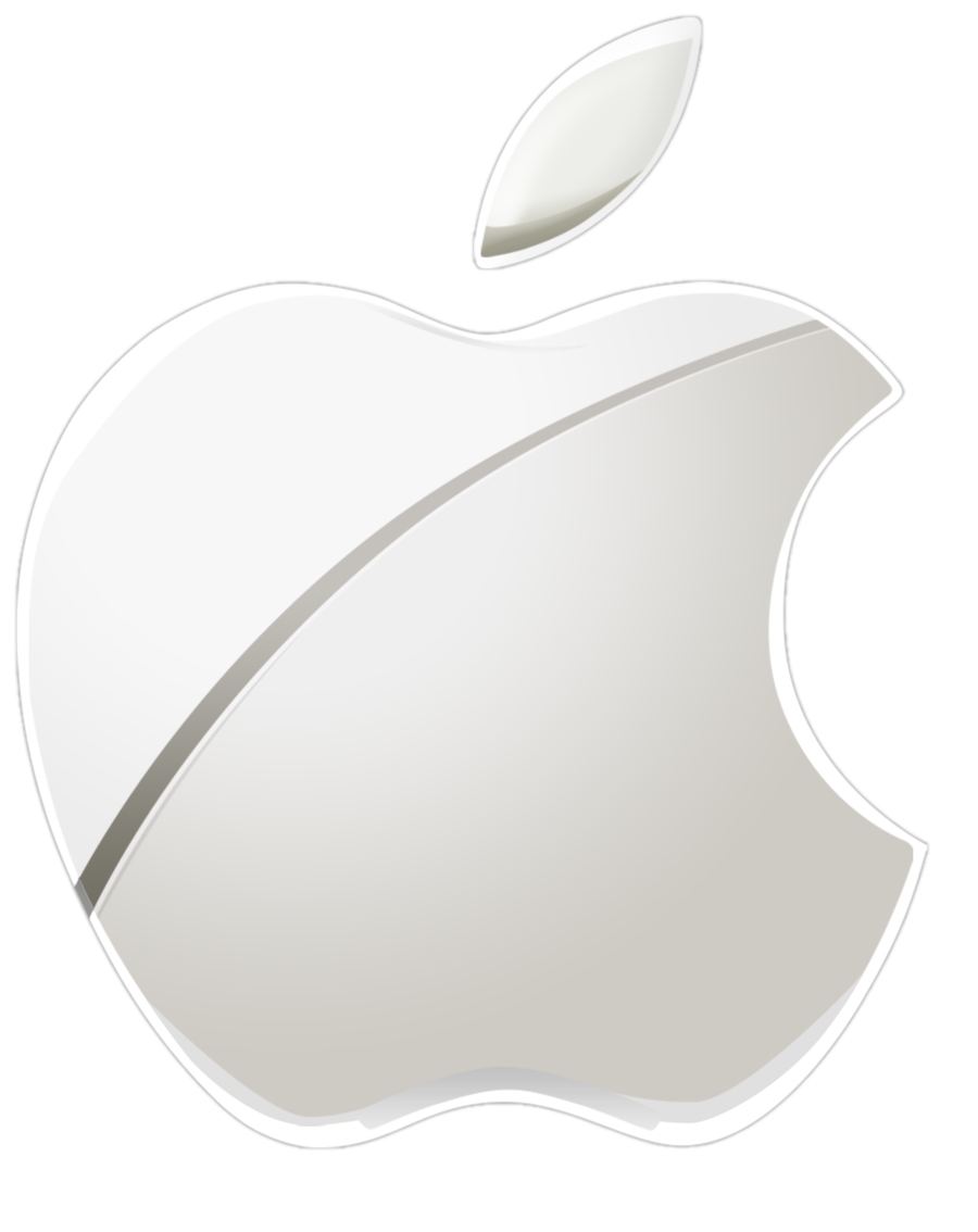 Imagen de manzana gris logo PNG