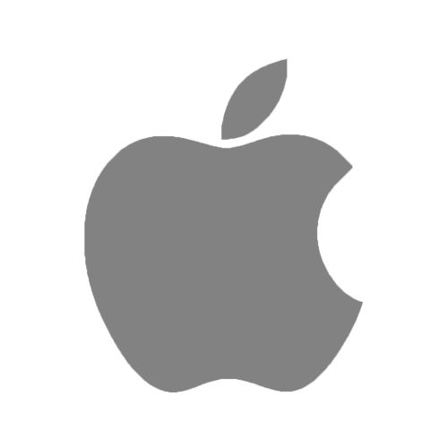 Logotipo de manzana gris PNG