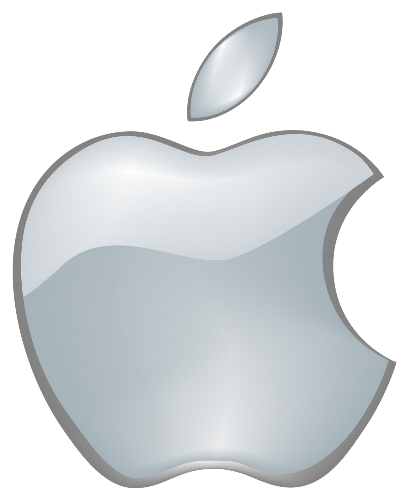 Apple Grey Logo PNG Transparent Image