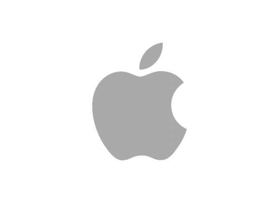 Logotipo de manzana gris fondo transparente