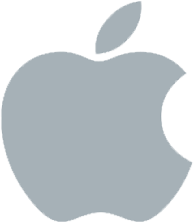 Pomme gris logo Transparent PNG
