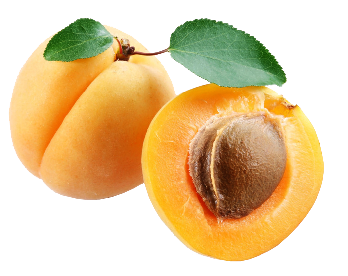 Transparenter Hintergrund der Aprikosenfrucht