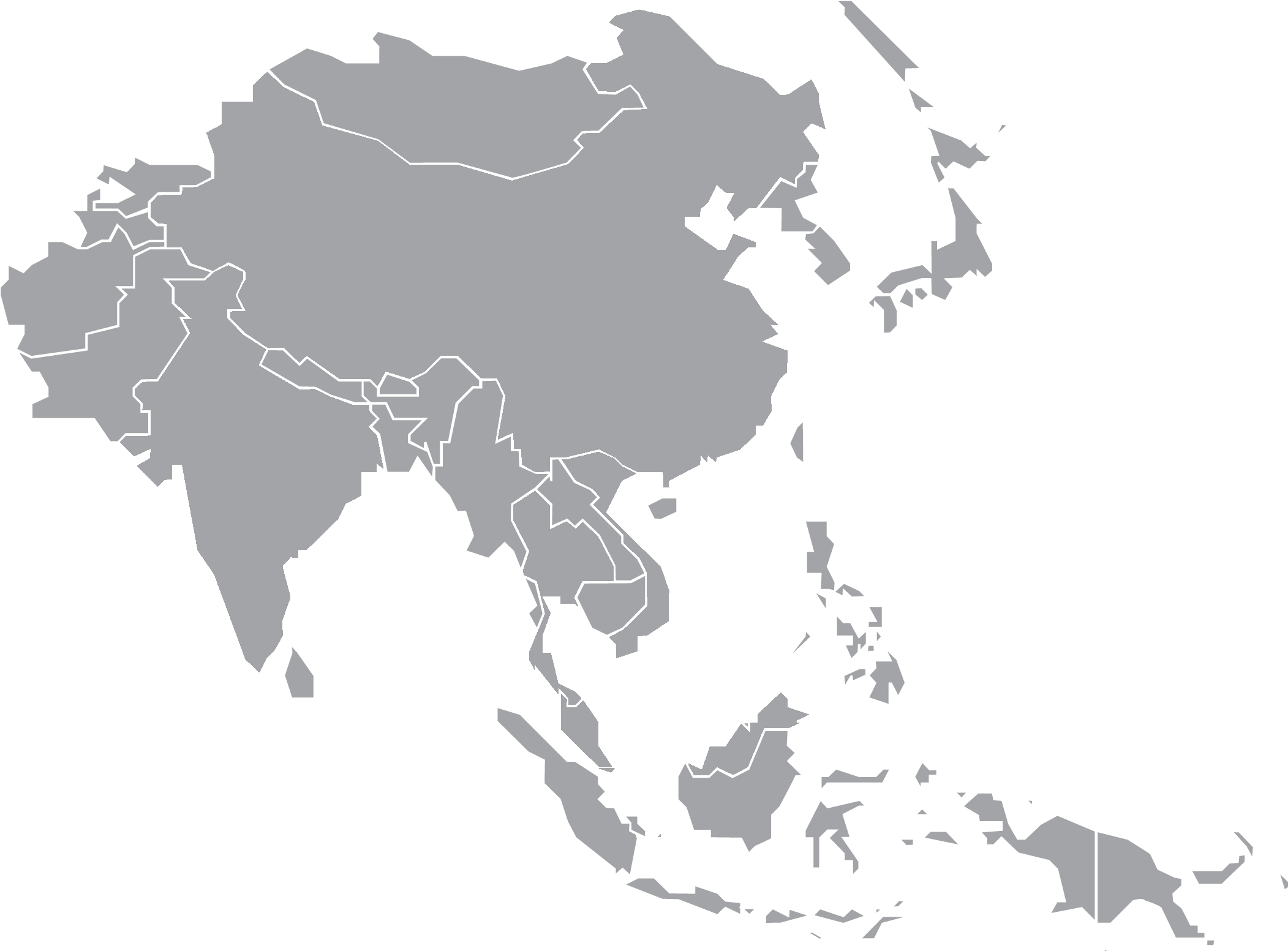 Asia kaart PNG-afbeelding