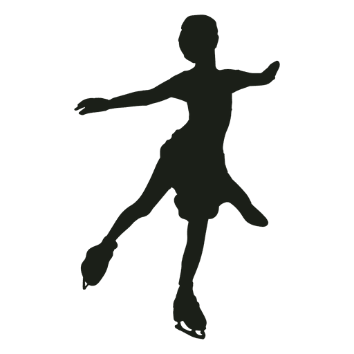 Athlete Silhouette Figure Skating PNG Photos
