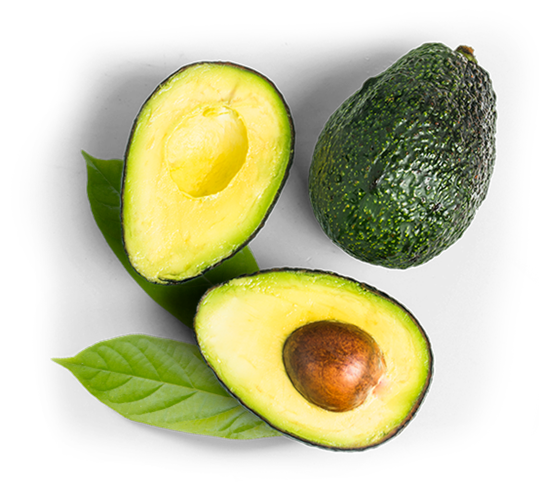 Foto a metà avocado PNG
