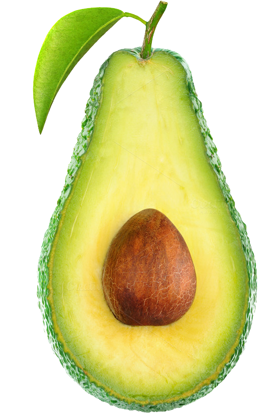 Avocado half PNG Transparante afbeelding