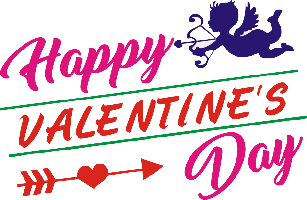 Баннер день Святого Валентина текст PNG Image