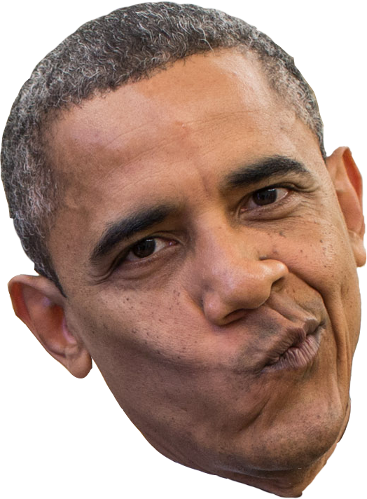 Barack Obama Komik Yüz PNG
