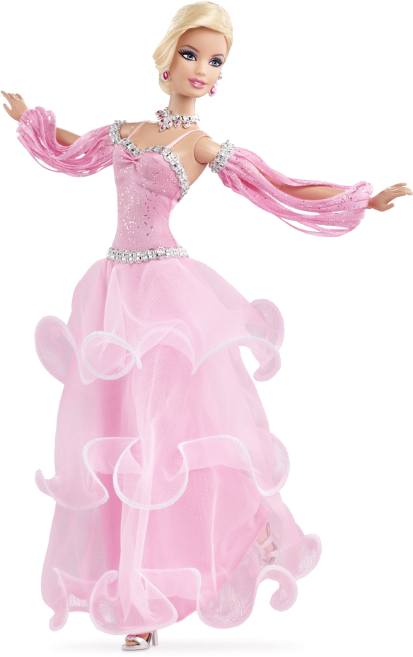 Barbie Puppe Rosa Kleid PNG
