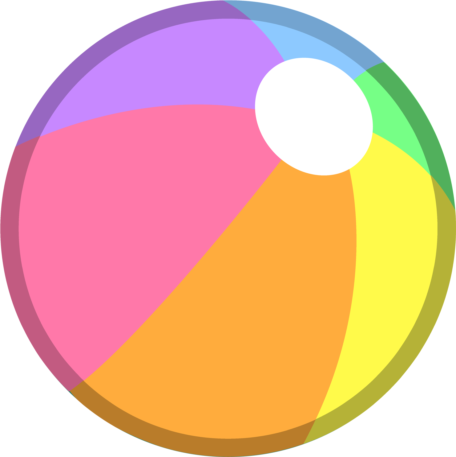 Beach Ball Colorful PNG