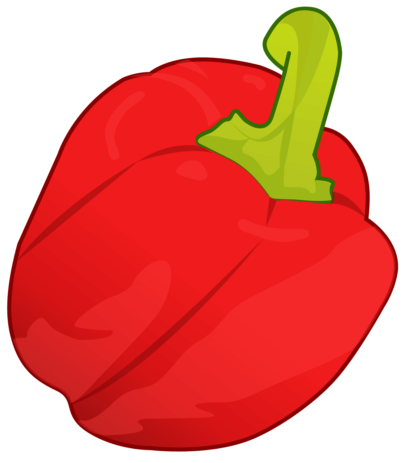 Bell Pepper Red Clipart PNG