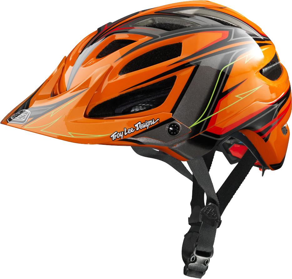 Helm sepeda oranye PNG