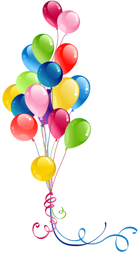 Birthday Party Balloon Bunch PNG
