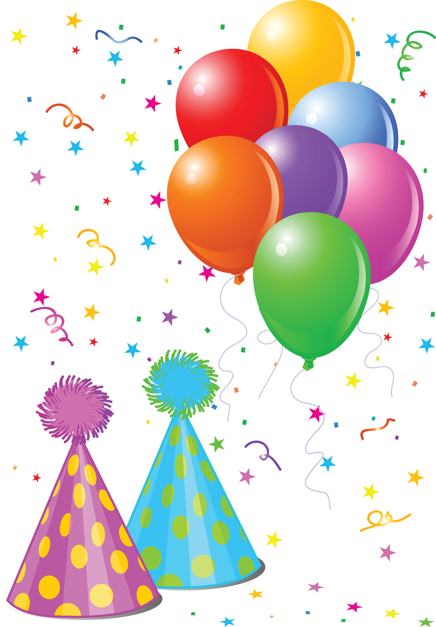 Birthday Party Balloon Cap PNG