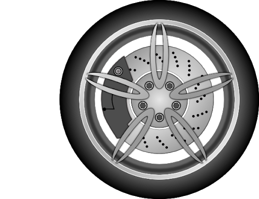 Черное колесо автомобиля PNG Image