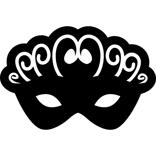 Masker mata karnaval hitam Foto PNG