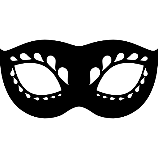 Zwart carnaval oogmasker PNG Transparant Beeld