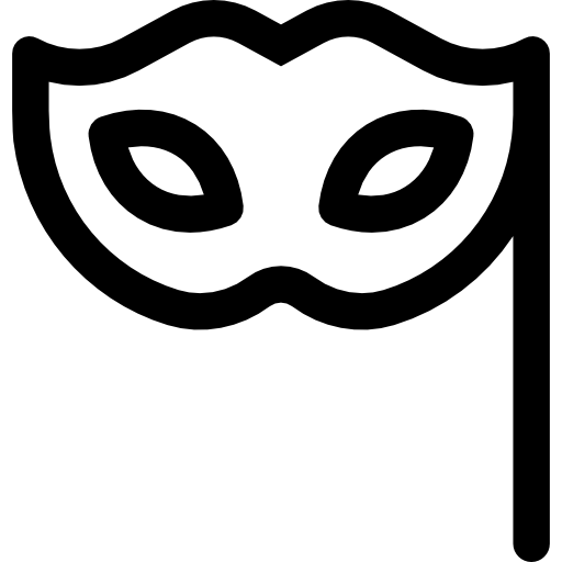 Black Carnival Eye Mask Transparent Background