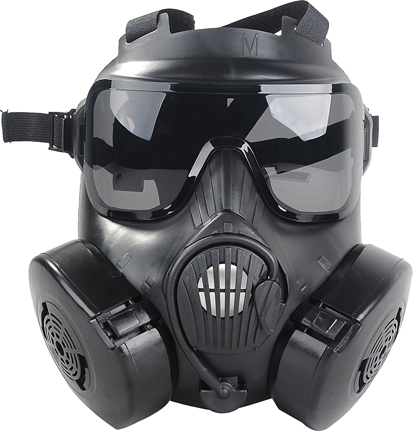 Black Cool Gas Mask Face PNG