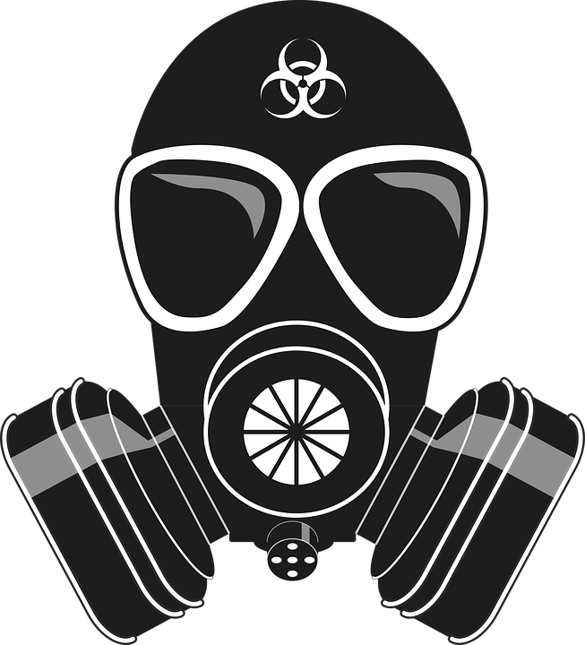 Máscara de gás fresco preto vector PNG