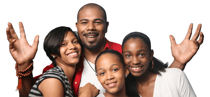 Schwarzes Familien-PNG-transparentes Bild