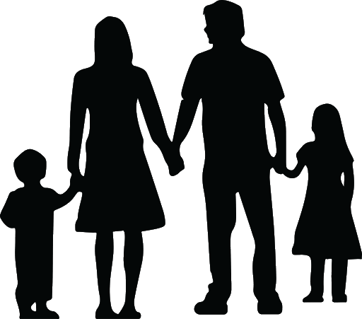 Black Family PNG Transparent Picture