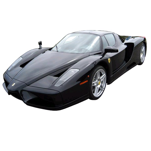 Black Ferrari Car Side View PNG