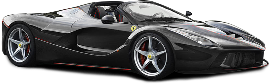 Siyah Ferrari Cabrio PNG