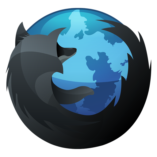 Black Firefox Browser PNG