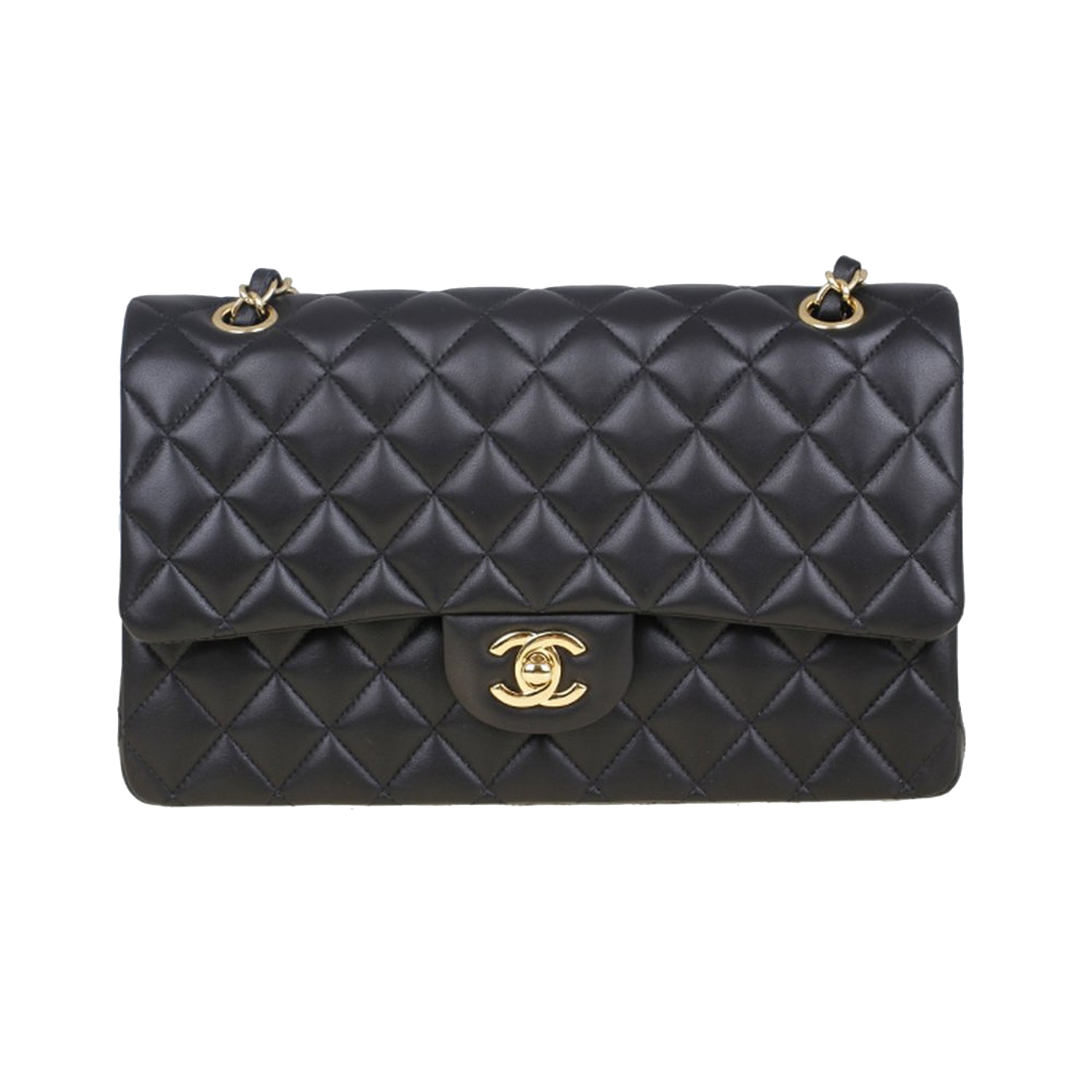 Schwarze Handtasche Leder Chanel Transparent PNG