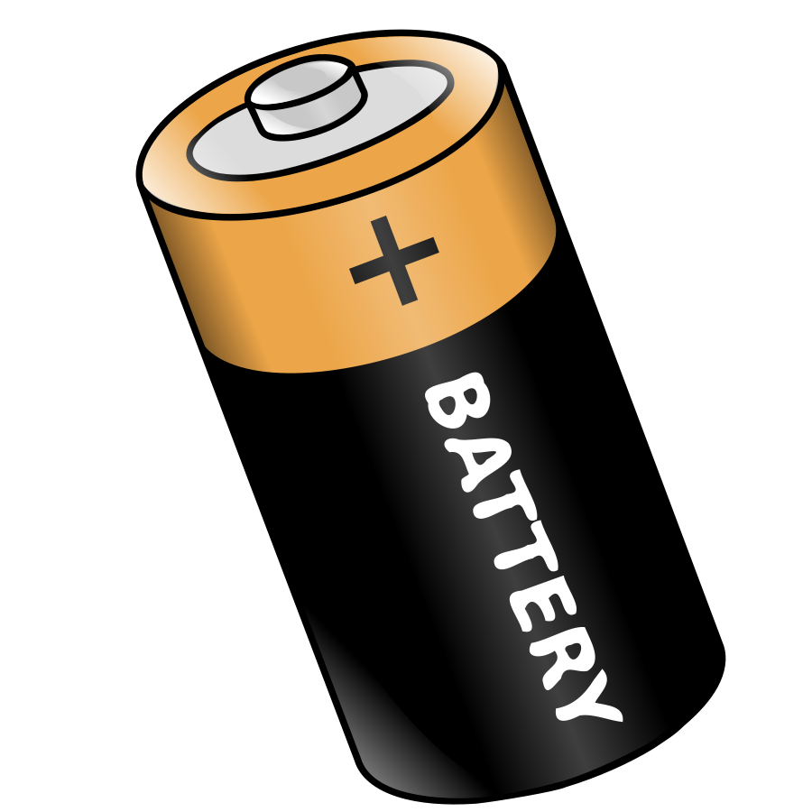 PNG de bateria positivo preto