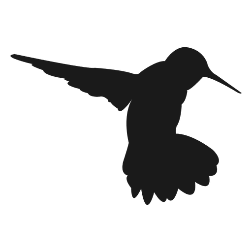 Black Silhouette Hummingbird PNG File