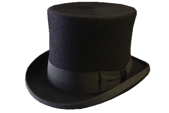 Black Top Hat PNG Transparent Image