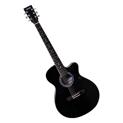 Black Vector Acoustic Guitar Transparent PNG