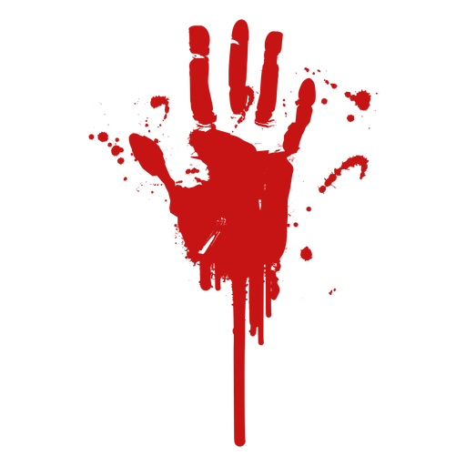 Bloody Hand Palm PNG