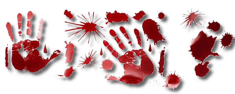 Kanlı el baskı PNG