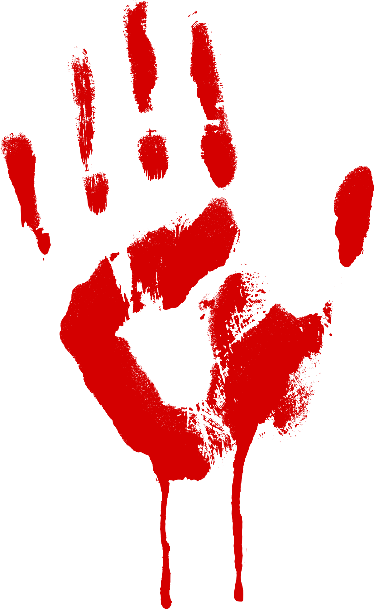 Bloody Hand Red PNG